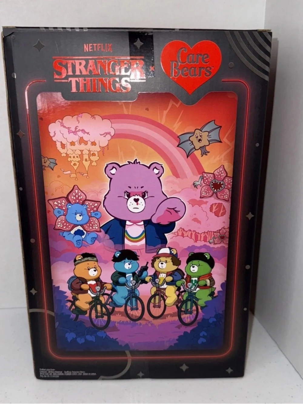 Care Bears Cheer Bear Plush in Pink with Rainbow Outfit